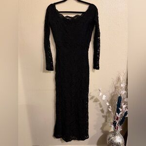 Elegant Black Lace Dress